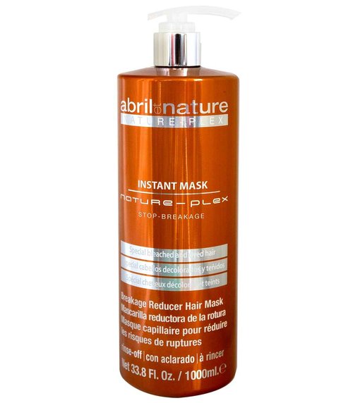 abril et nature - Nature Plex, STOP Breakage - Professional Mask for Damaged or Chemically Treated Hair - Prevents, Protects, and Repairs - Before and After Technical Treatments - 1000 ml