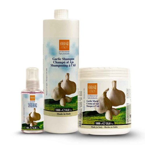 Ever Ego Italy Impac Ego Garlic (Shampoo + Mask 33.8oz + Serum 3.38oz)
