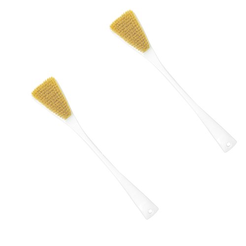 Fuller Brush Exfoliator & Scrub Body Brush - 16-inch Contoured Handle with Polyester Bristles - an All-Over Reach Including Back, Neck, Shoulders & Feet - Soft, Durable & Gentle on Your Skin (2-Pack)