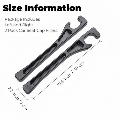 EnzeroTools Car Seat Gap Filler, 2-Pack No-Drop Seat Side Gap Seam Filler Organizer with Phone Holder, Universal Fit Fill The Gap Between Seat & Console, Perfect for Car, SUV, Truck