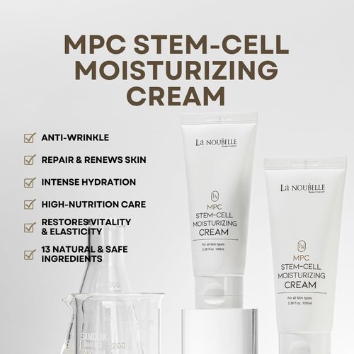 La Noubelle MPC Stem Cell Moisturizing Cream – Anti-aging, Wrinkle Care, Skin Regeneration. Firming, Deep Hydration, Face Moisturizer with Caviar, Niacinamide and Peptides, Korean Skin Care 3.38 fl oz
