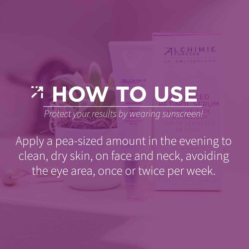 Alchimie Forever Advanced Retinol Anti-Aging Serum 0.75% Pure Retinol + Hyaluronic Acid Time Release Technology Rapid Wrinkle & Age Spots Repair 1oz