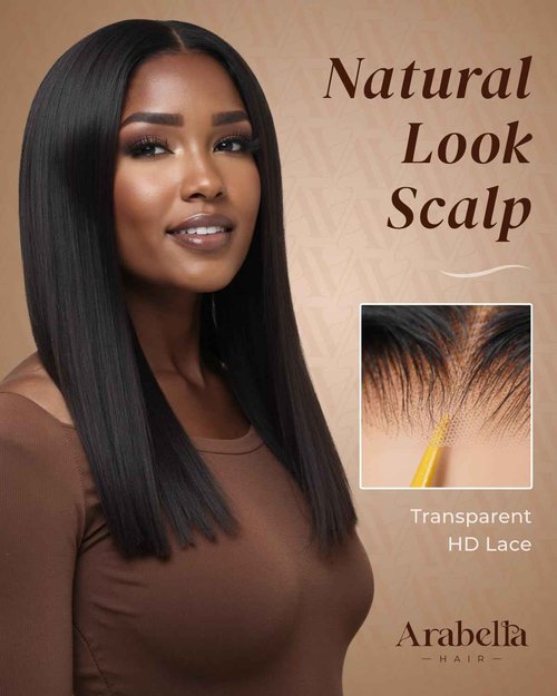 Arabella Hair 5x6 Glueless Wigs Human Hair Pre Plucked Pre Cut 230% Density Glueless Wigs 100% Human Hair 12a Pre Plucked Bleached Knots Straight Wig Human hair (16inch, 5X6 Straight Wig)