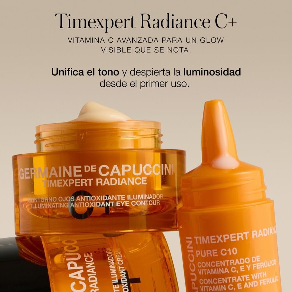 Germaine de Capuccini - Timexpert Radiance C+ | Antioxidant Eye Contour Cream - Vitamin C and Vitamin E Eye Cream - Under Eye Brightener, Protects Against Free radicals Damage - 0.5 Fl oz