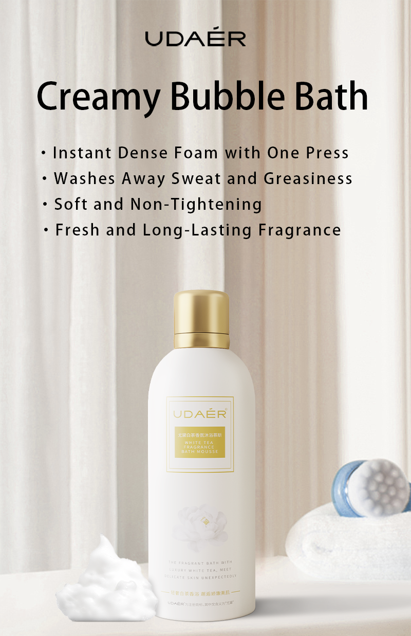 Hydrating Cream Bubble Bath & Shower Mousse with Hyaluronic Acid