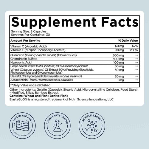 Beverly Hills MD Elastaboost Dietary Supplements for Aging Skin- Elastin Supporting Formula for Lifted, Firmer, Skin w/Hydrolyzed Elastin, Hyaluronic Acid, Vitamin C, Phytoceramides (60 Capsules)