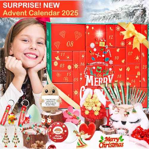 Advent Calendar 2025 Holiday Beauty Advent Calendar For Teen Girls & Adult Women, New Year 24PCS Beauty Fashion and Jewelry Sets Makeup Gifts, Christmas Countdown Calendar Gift for Mom, Wife, Sister