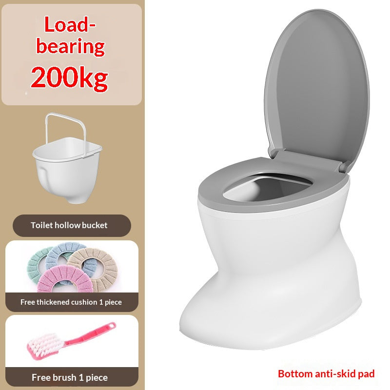 Portable Commode for Elderly & Adults with Limited Mobility - Safe Indoor Use