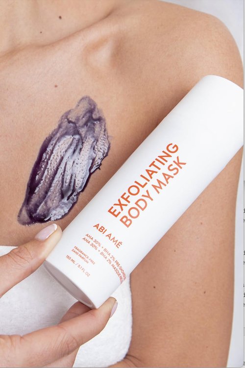 ABI AMÉ Complete Body Care Routine - Skincare Exfoliant & Hydrating Serum Set for Smooth, Radiant Skin