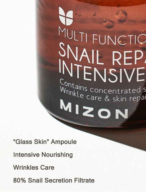 MIZON Full Korean Skincare Set Allin1 Snail Repair Cream Snail Repair Intensive Ampoule Snail Repairing Foam Cleanser and Snail Repair Eye Cream Stocking Stuffers Chirstmas Gift