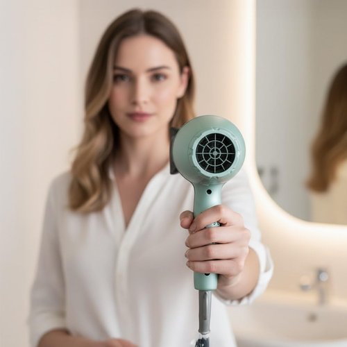 Taiff Style IonSense Professional Hair Dryer | 1875W Ionic Ceramic Blow Dryer with Diffuser | Lightweight Travel Friendly | Dual Voltage - Fast Drying | Green