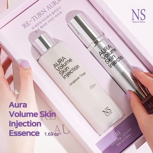NS BEAUTY Aura Volume Skin Injection | korean skin care | Improvement Of Volume Elasticity | High-content Peptide Liposomal Adenosine | With Green Tea Pomegranate Jojoba And Lavender Oils (1.6 fl oz)