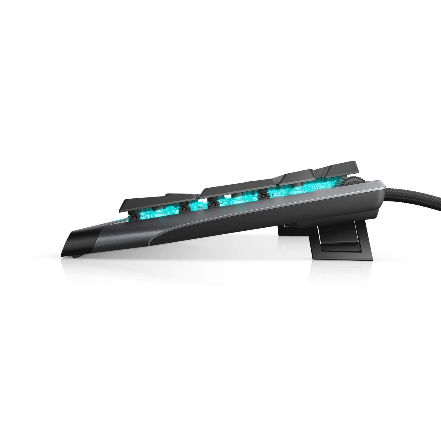 Alienware Low-Profile RGB Gaming Keyboard AW510K, AlienFx Per Key RGB LED Color Backlighting, Media CONTROLS & USB Passthrough, Cherry MX Low Profile Red Switches