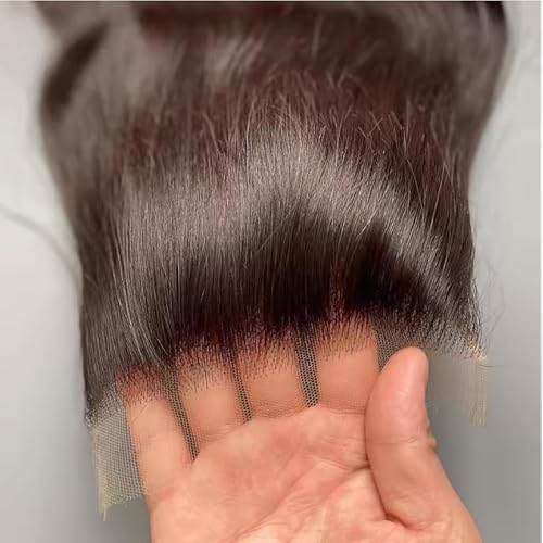 Upgrade Real Skinliked 5X5 HD Closure Human Hair Straight Lace Closure 0.095 mm Ultra Thin Invisible HD Lace Closure Pre Plucked Natural Hairline With Baby Hair 100% Real Human Hair Black 18 Inch