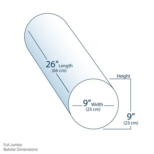 EarthLite Bolster Pillow Jumbo – Durable Massage Bolster, 100% PU Upholstery incl. Strap Handle/Professional Quality for Massage Table/Back Pain Relief