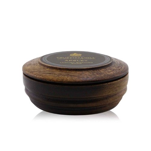 Truefitt & Hill Luxury Shaving Soap in Acacia Wood Bowl - Apsley - Hydrating, Rich Lather for a Closer, Smoother Shave, Gentle on Sensitive Skin, Perfect for Refills - 3.3 oz.