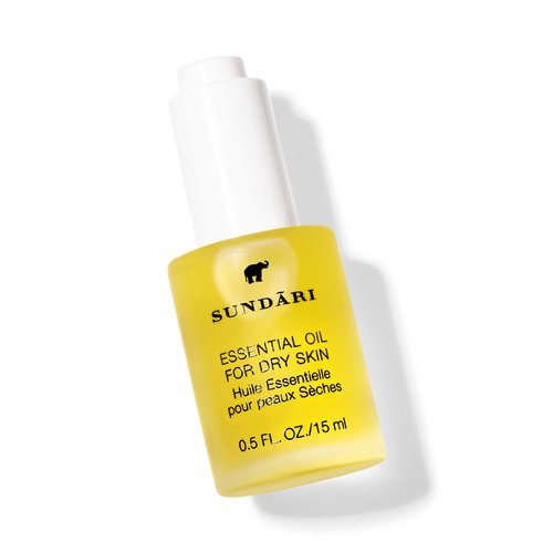 SUNDARI Essential Oil for Dry Skin, 0.5 Fl Oz, Combats Dryness, Fades Fine Lines for Soft, Smooth Skin, Rose & Orange Oils, Penetrates Deeply