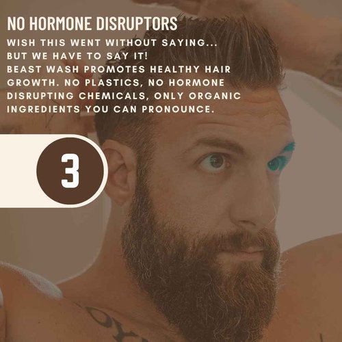 Johnny Slicks Beast Shower Set - Supports Clean & Hydrated Skin - Organic Samppoo, Conditioner & Body Wash- Rugged Scent - 3 Piece Set