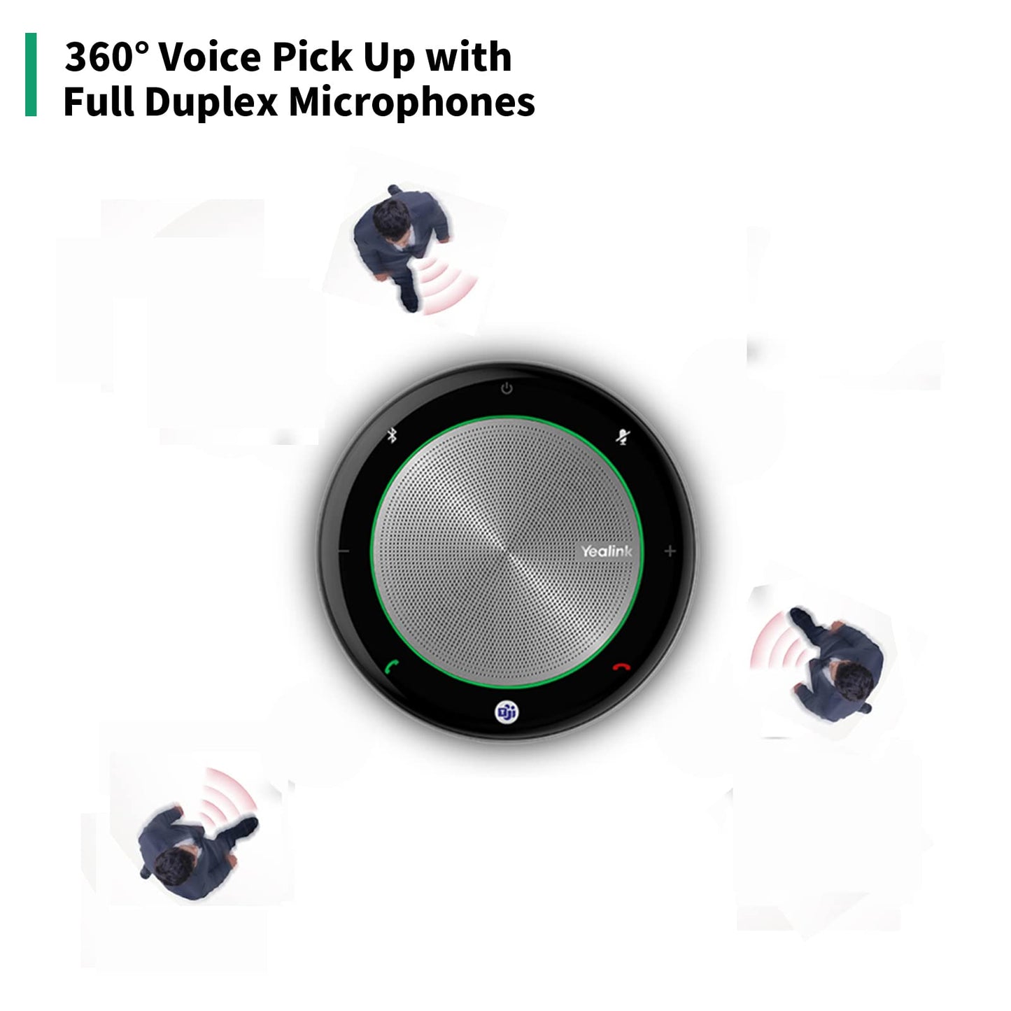 Yealink CP700 Bluetooth Speakerphone with Dongle Teams Certified, Portable Conference Speaker and Microphone for Meeting, Softphone, Unified Communications Platforms,360° Voice Pickup,9H Talk Time