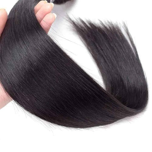 Straight Bundles Human Hair Long Straight 26 28 30 Natural Black Color Human Hair Bundles Healthy And Soft Unprocessed Brazilian Remy Hair Extensions 3Pcs/Set Deals