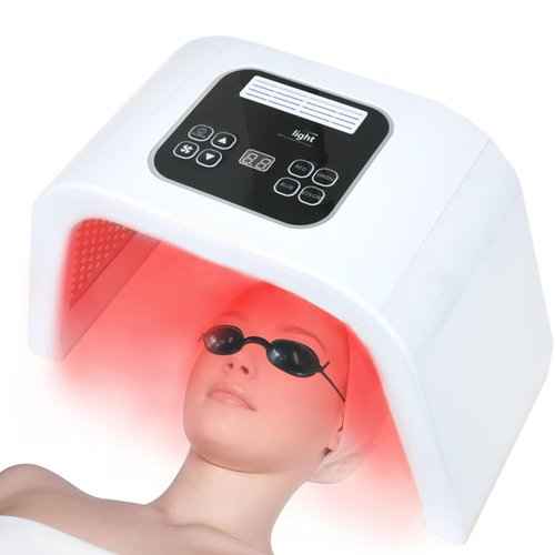 BEICNWOD Light Mask - 7 Color Photon Facial Device for Skin Care, Red & Blue Light for Face, Neck & Body, Rechargeable Home Use