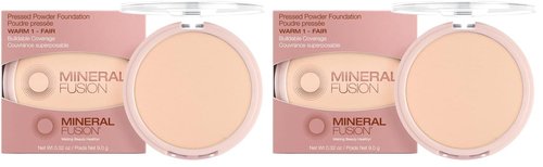 Mineral Fusion Pressed Powder Foundation, Warm 1-0.32oz ea (Pack of 2)