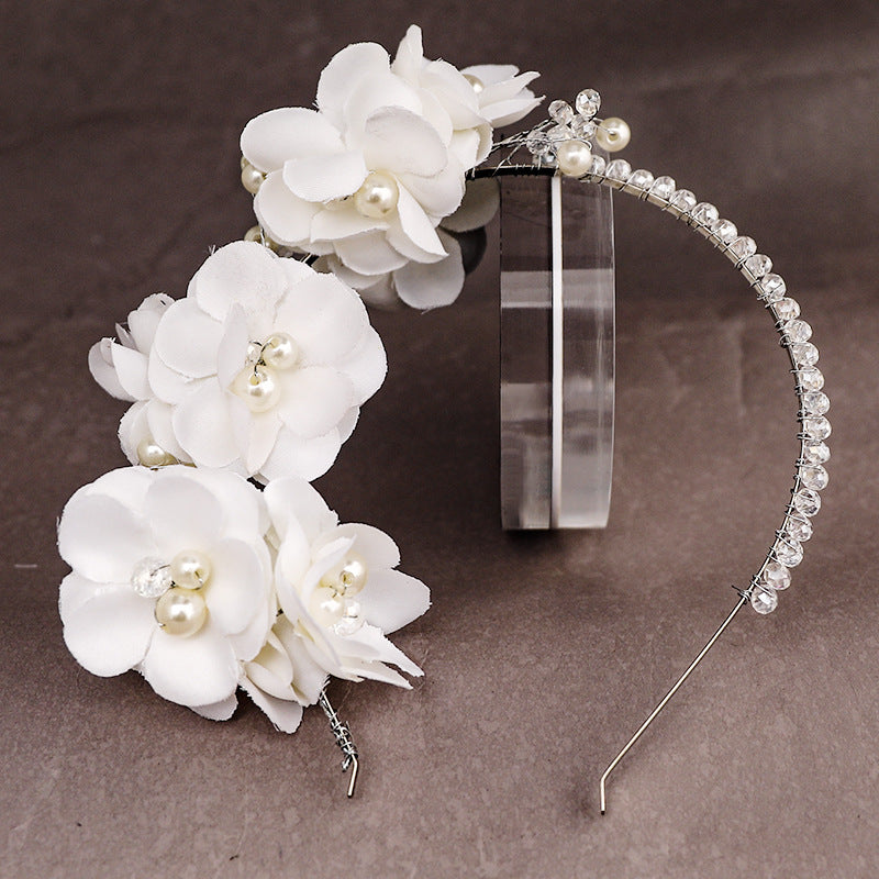Pearl Crystal Bridal Tiara Headpiece