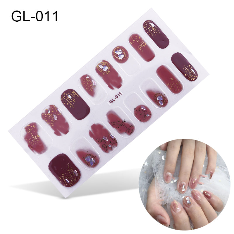 Laser Letters Nail Stickers Color Oil Film for Nail Art - Multiple Styles