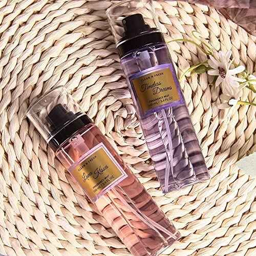 Clean-n-Fresh Body Spray, Mist for Women, Fragrance Sets, Pack of 3, Each 3.4 Fl Oz, Total 10.2 Oz
