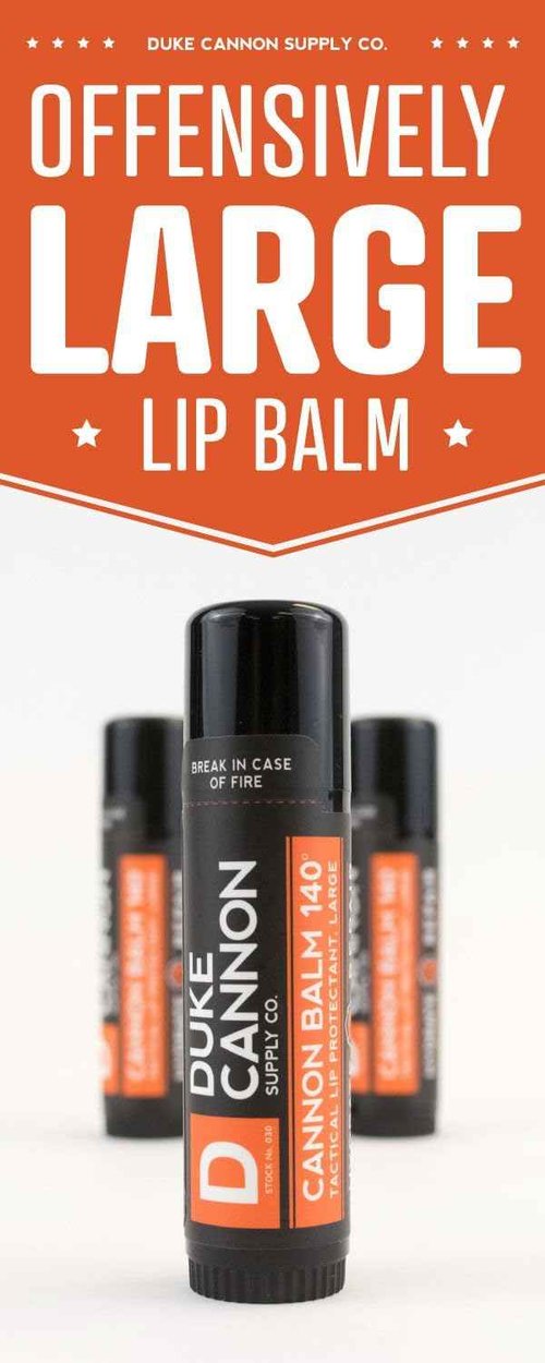 Duke Cannon Balm 140° Tactical Lip Protectant 15 Pack - Blood Orange Mint Flavored Lip Balm for Men with SPF 30, Large Size, Premium Ingredients, 0.56oz Each