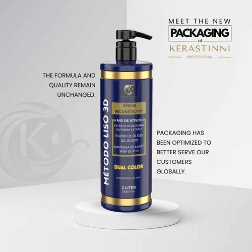 Kerastinni | Método Liso 3D Permanent Straightening Treatment | 1000ml / 33.81 fl.oz.