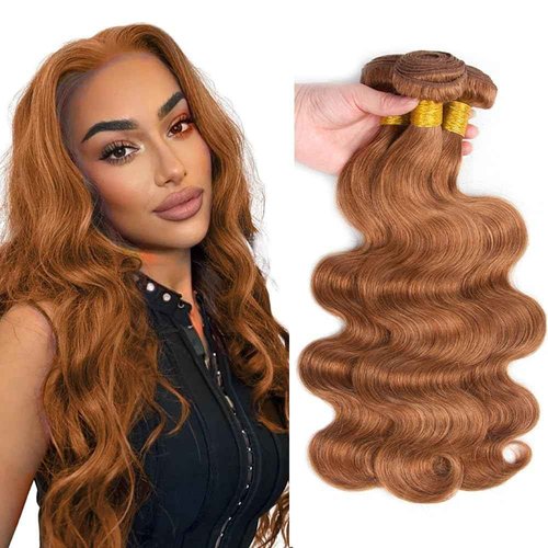 #30 Brown Bundles Human Hair Body Wave Bundles 34 34 34 Inch Brown Body Wave Bundle Unprocessed Brazilian Virgin Weave Hair 3 Bundle 50 Gram Per Bundle