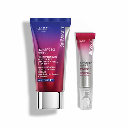 StriVectin Advanced Retinol Discovery Kit with Retinol Night Moisturizer, 1 oz, Multi Correct Eye Cream 0.5 oz, 2 Piece Kit for Wrinkles and Fine Lines