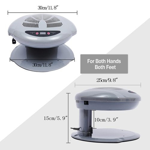 Professional Nail Dryer,400W Air Nail Fan Blower Dryer Machine with Auto Induction Warm & Cool Wind, Manicure Tool with Automatic Sensor,for Fingernail & Toenail Curing,Grey
