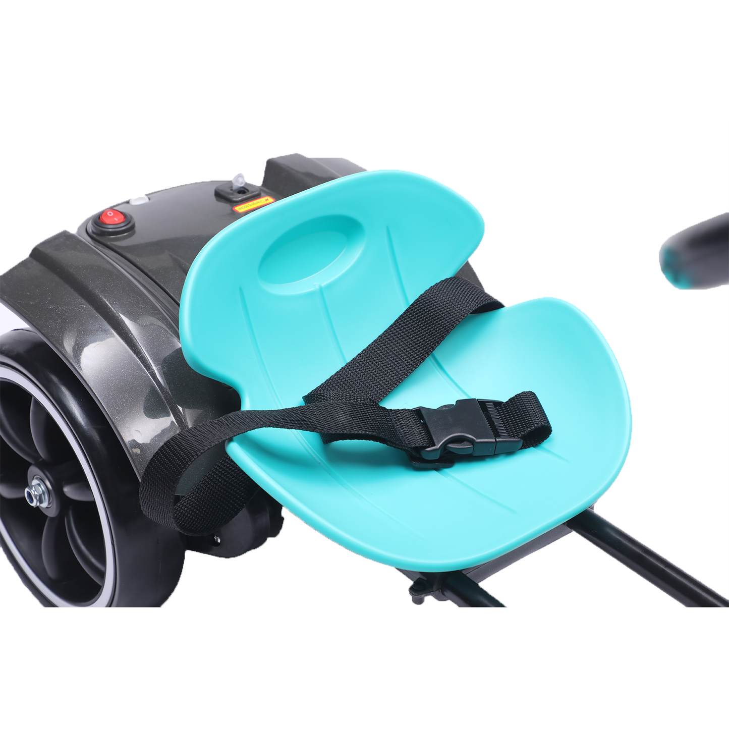 12V Electric Kids Pedal Go Kart with Adjustable Seat - Light Blue