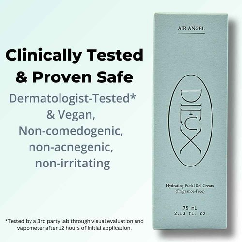 Dieux Skin Air Angel Lightweight Gel Cream Moisturizer – Hydrating, Plumping, Non-Comedogenic, Vegan, Fragrance-Free, 2.53 oz