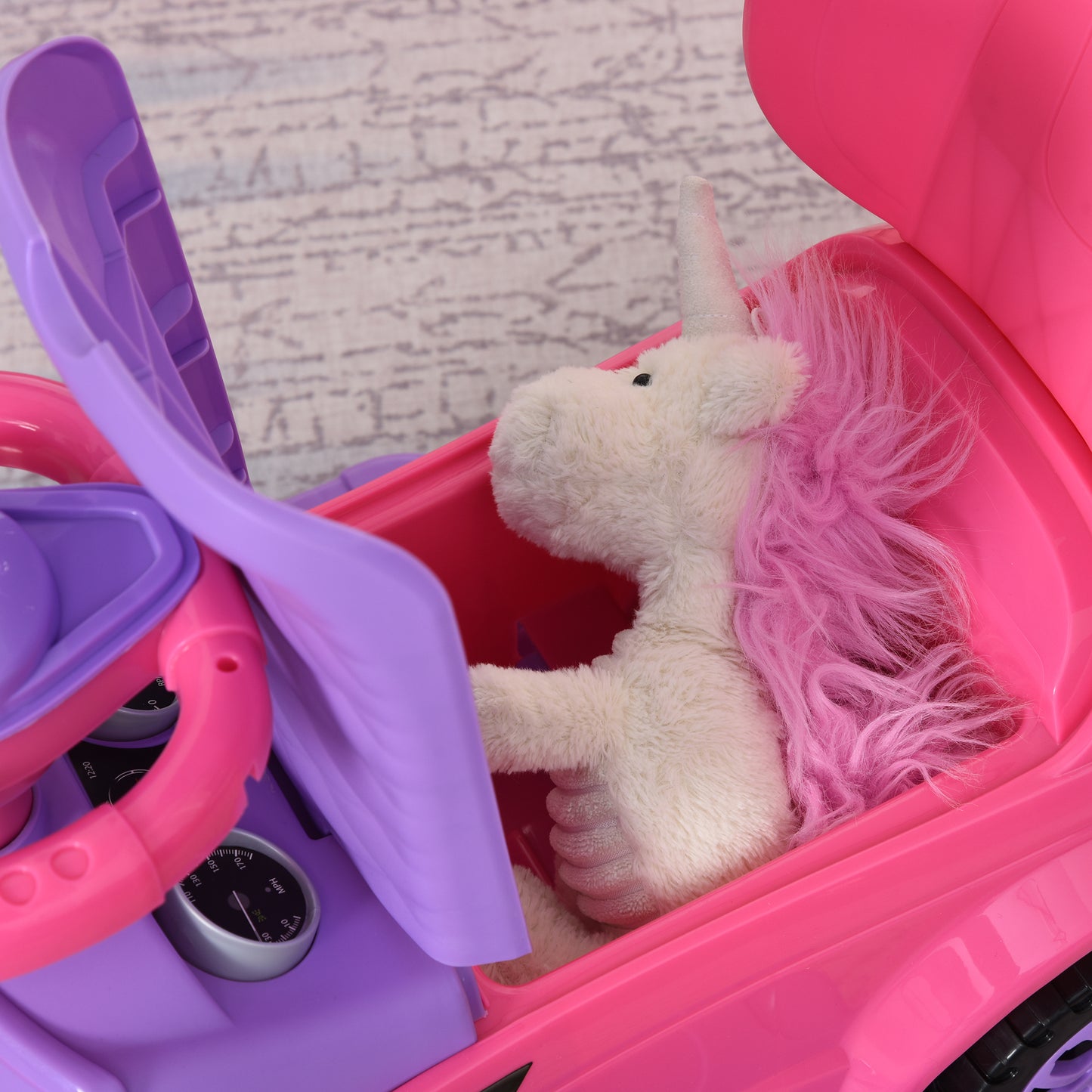 3-in-1 Push Car for Toddlers - Pink Ride-On Stroller Toy