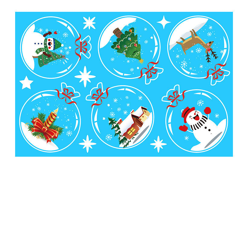 Christmas Wall Stickers Snowflakes Decoration PVC Waterproof Decals