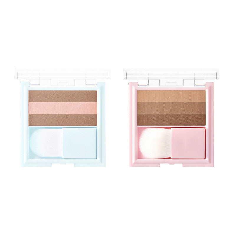 Contouring Powder Palette - Tricolor Highlight & Shadow Makeup Set