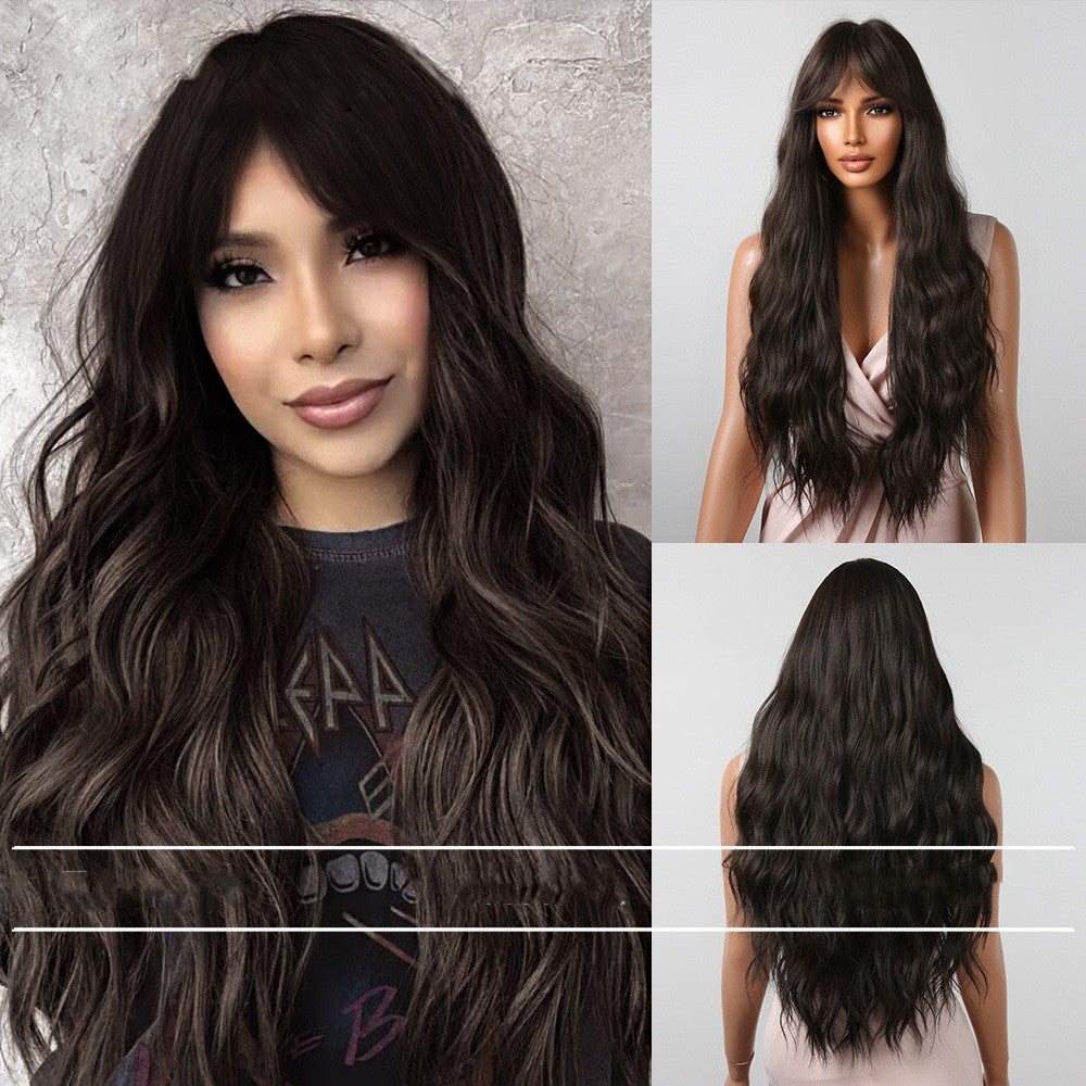 Long Curly Wavy Synthetic Wig - Wine Red 29 Inch Hair Extension