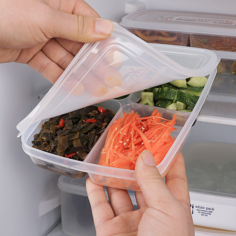 Fresh Pork Storage Box with 4 Compartments - 710ml Food Keeper Container