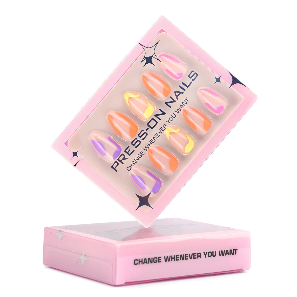 Colorful Nail Art Kit GD27 Short Almond Style for Ladies