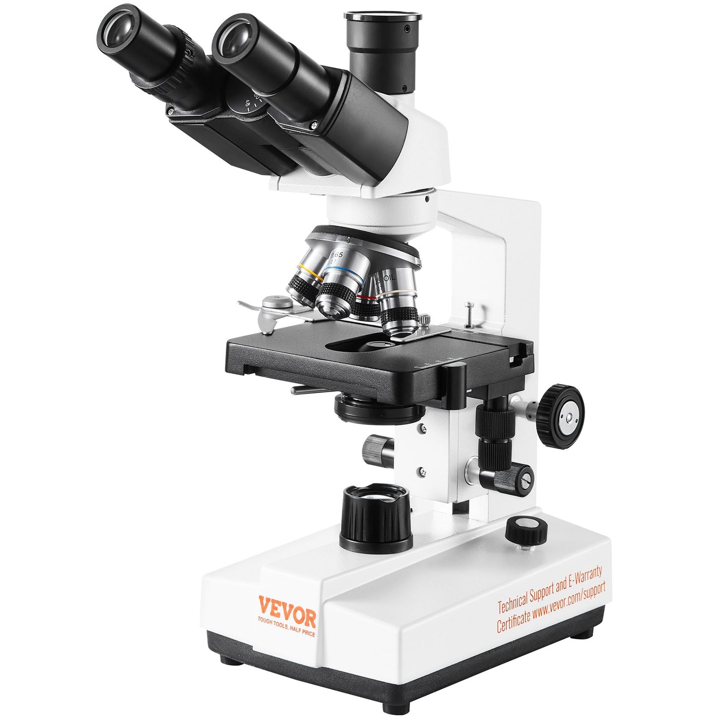 Trinocular Compound Microscope - 40X-5000X Magnification with LED Illumination