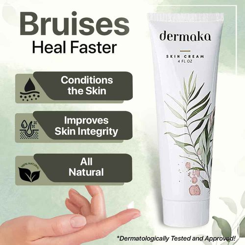 Dermaka All-Natural Arnica Skin Cream 4 oz 2 pack – Dermatologist Tested Formula for Bruising, Swelling & Dryness – Enriched with Chamomile, Green Tea & Vitamins A & E – Smooth, Non-Greasy Texture