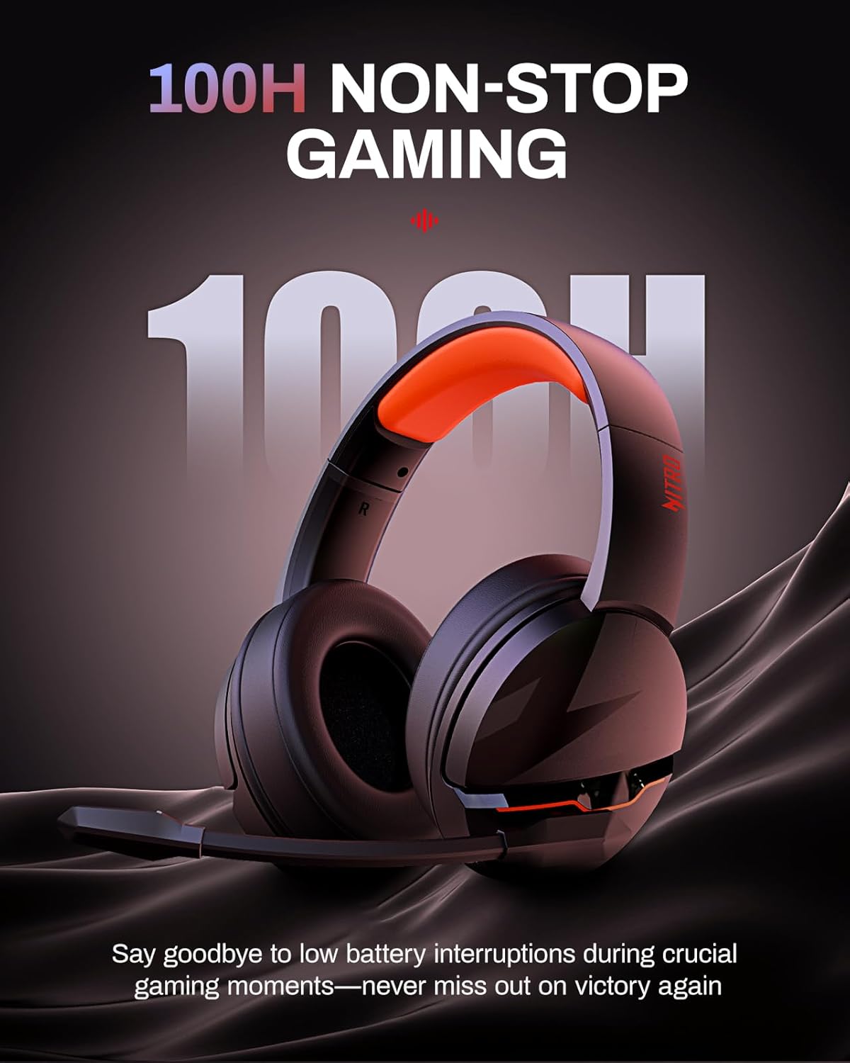 acer Wireless Gaming Headset, PS5 Headset with 2.4GHz for Ps5, Ps4, PC, Switch, Bluetooth 5.3 + 100Hrs Gaming Headphones with Noise Canceling Mic for Laptop, Mobile, Mac, 50mm Drivers (Red)