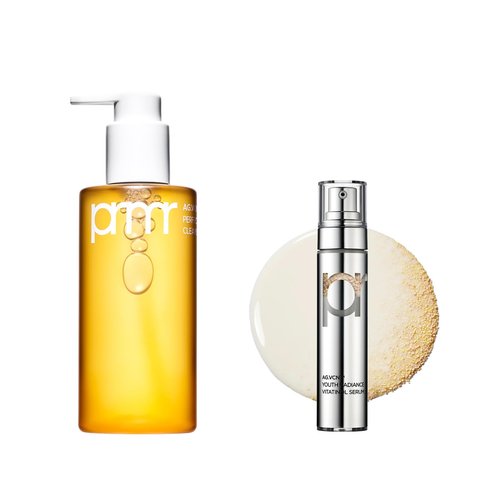 Primera Self Care Kit – Oil to Foam Cleanser (200ml) & Vitatinol Serum (1 EA) | Korean Deep Cleansing + Retinol Vitamin C Hydration Care, Holiday Gift Set