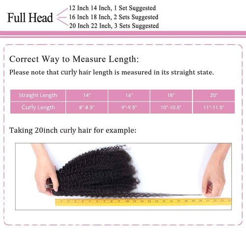ABH AMAZINGBEAUTY HAIR Afro Coily Clip in Hair Extensions Real Human Hair 4B and 4C Double Wefts Remy Coily Clip ins for African Americans 120 Grams 7pcs 17 Clips, #1B Natural Black 18 Inch