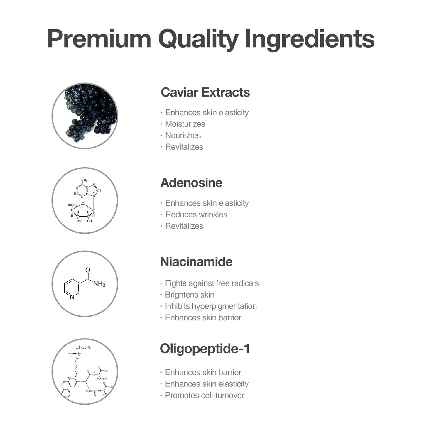 OxygenCeuticals Caviar Protein Fluid – Total Anti-Aging Ampoule with 5% Caviar Extract, Niacinamide & Adenosine, Peptide-Enriched Brightening & Firming Serum for Youthful Radiance. 1.69 fl.oz (50ml)