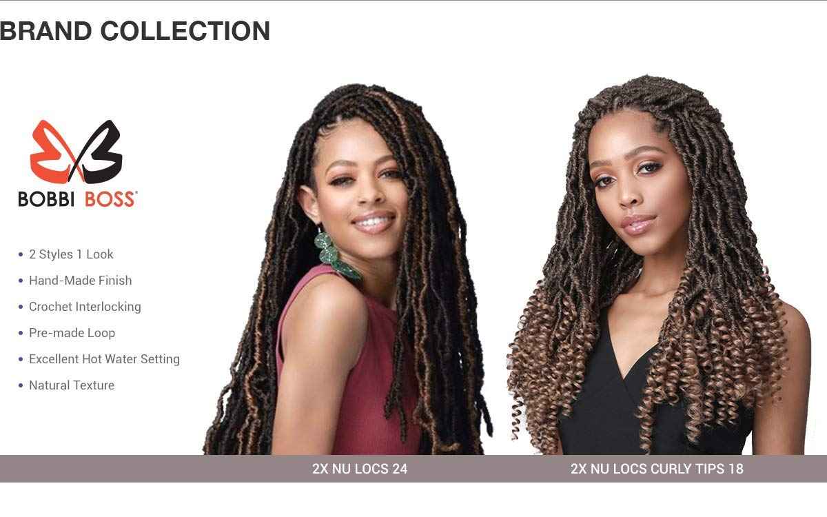 (6-PACK) Bobbi Boss Synthetic Hair Crochet Braids African Roots Braid Collection Nu Locs 24" (1)