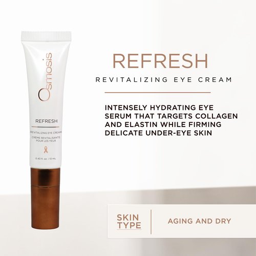 Osmosis REFRESH Revitalizing Eye Cream, Under Eye Cream to Reduce Appearance of Fine Lines and Puffiness, 0.43 Fl Oz